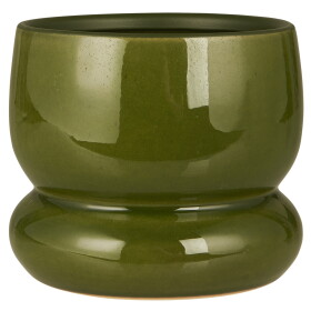 Ib Laursen Keramický obal na květiny Firenze Green Ø 14 cm, zelená barva, keramika