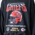 New Era Pánská mikina Kansas City Chiefs NFL Washed Oversized Crew Neck Sweater Velikost: XL