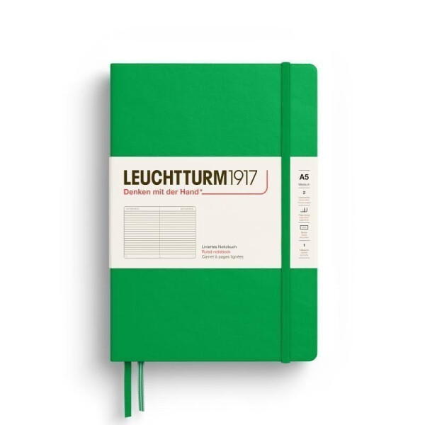 Leuchtturm1917 Zápisník Spring Leaf Medium A5 linkovaný
