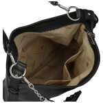 Módní dámská kožená kabelka na rameno Sherica, černá