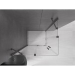 MEXEN/S - Velar Duo čtvercový sprchový kout 100 x 90, transparent, grafit kartáčovaná 871-100-090-02-66