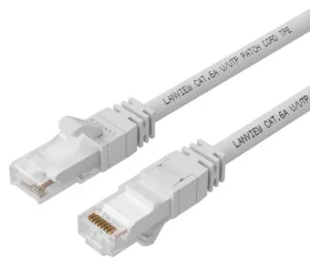 Lanview HIGH-FLEX Cat6a S/FTP bílá / Síťový kabel / RJ-45 / 0,25 m / PoE+ / LSZH (LV-SFTP6A0025W)