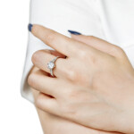 LUNICA Zásnubní stříbrný prstýnek NADĚJE Velikost prstenu: 8 (EU: 57-58) 0603_8