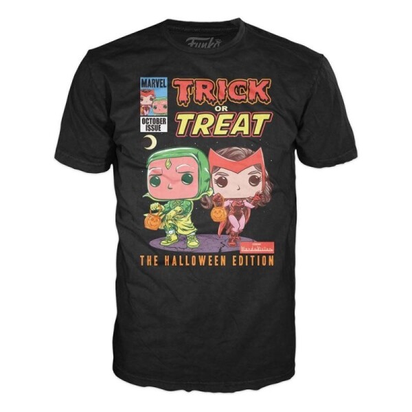 Funko POP Tee: Marvel - Scarlett Vision Halloween (velikost L)