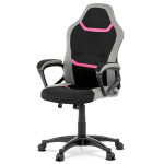 Herní židle, houpací mechanismus, růžová látka, KA-L611 PINK