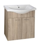 AQUALINE - KERAMIA FRESH umyvadlová skříňka 60,6x74x34cm, dub platin 50065