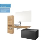 Mereo Ponte, koupelnová deska pod umyvadlo 140 cm, dub Riviera CN263DR