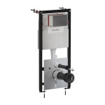 OMNIRES - Set: STRONGFRAME podomítkový rám + STEEL-R45 splachovací tlačítko, antracit broušený STFWC1R45-RAT