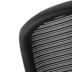 Židle kancelářská, černý MESH a černá látka, plastový kříž, houpací mechanismus.