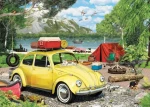 EUROGRAPHICS Puzzle v plechové krabičce Volkswagen Brouk v kempu
