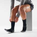 Unisex merino turistické ponožky SMARTWOOL Hike Targeted Cushion Crew Socks, Black velikost: 38-41 (M)