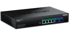 TRENDnet Switch 6-port 2.5G PoE++ / Switch / 6x 2,5 Gbps PoE++ / 1x 10G SFP+ / 240 W / GaN / Unmanaged (TPE-BG5062)