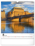 Nástěnný kalendář 2026 NOTIQUE - Praha, 30 x 34 cm