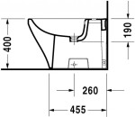 DURAVIT - DuraStyle Stojící bidet, s WonderGliss, bílá 22831000001