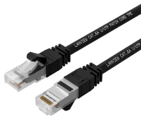 Lanview CAT6a U/UTP 10m černá / Síťový kabel / LSZH / RJ-45 / PoE (LV-UTP6A10B)