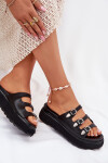 Dámské Klapky Na Platformě S Pásky Černé Nimiotte 38