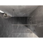 MEXEN/S - Lunar T sprchový kout dveře křídlové pravá 110 x 110, transparent, nikl kartáčovaný 834T-110-110-97-00-P