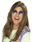 Hnědá dlouhá paruka Neil Hippy
