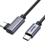 Unitek Kabel USB-C 90° / Kabel / USB-C (M) - USB-C (M) / 3 m / PD 100W (C14123BK-3M)