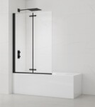 Vanová zástěna SAT SK 150x105 cm černá SATVZSKNEW105C SATVZSKNEW105C