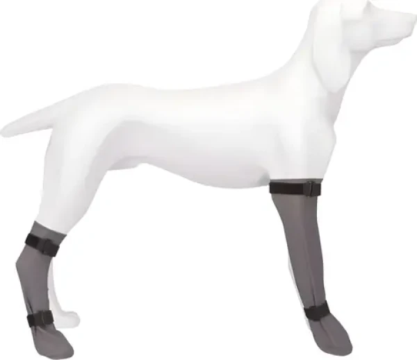 TRIXIE Ochranná ponožka silikonová S 6 cm/30 cm šedá / Pro psy / Nepromokavá / Suchý zip (TX-19431)