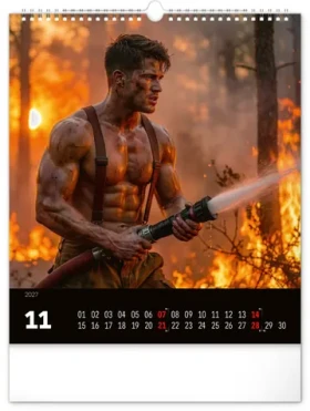 Nástěnný kalendář Dreamy Firefighters 2027 / Nástěnný kalendář / 30 × 34 cm