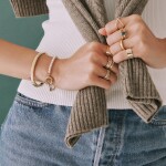 Elenys pozlacený perlový náramek Clara 17 cm 18K žluté zlato Perla 5A