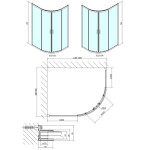 POLYSAN - EASY čtvrtkruhová sprchová zástěna 1200x900, L/R, čiré sklo EL2715