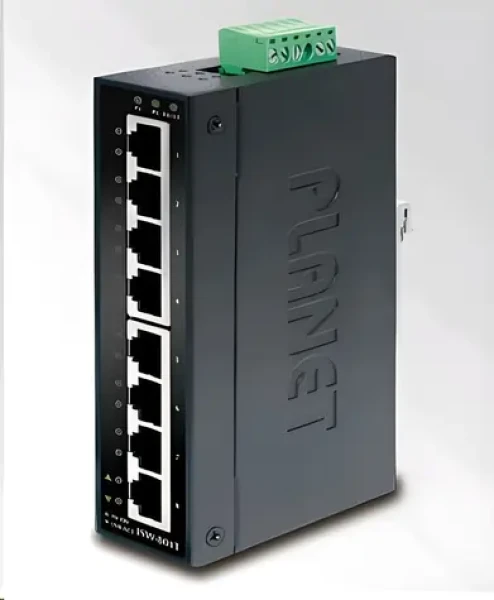 Planet IGS-801T / Switch průmyslový / 8x 1Gb RJ-45 / Unmanaged / DIN / IP30 / -40 až 75 °C (IGS-801T)
