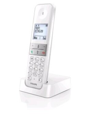Philips D4701W/53 bílá / Bezdrátový telefon / 1.8" grafický displej / doba hovoru 16 hodin (D4701W/53)