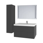 Mereo Siena, koupelnová skříňka 155 cm vysoká, L/P, antracit mat CN434LP