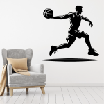 Samolepka Basketbal Barva: oranžová, Velikost: 60 x 59 cm