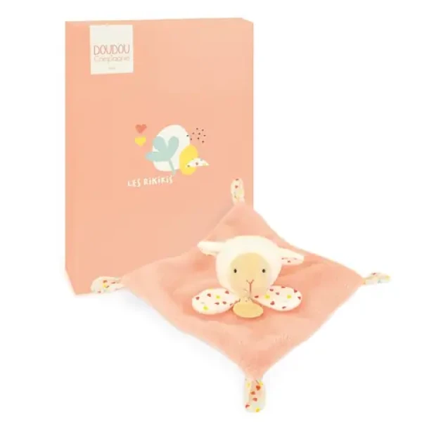 Doudou Plyšový muchláček růžový Ovce 19 cm