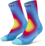 CEP pánské běžecké kompresní vysoké ponožky EDT. GRADIENT - blue/yellow Velikost: III (Vel. chodidla 39-42)