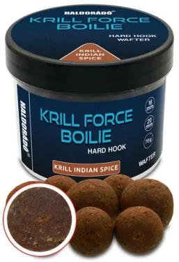 Haldorádó Wafters Krill Force Hard Hook Boilies 16/20mm Krill Indian Spice (HD32493)