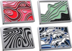 HyperX Abstract Series / Magnetický odznak / pro klávesnice HyperX / 4 ks v balení (85U20AA)