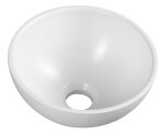 SAPHO - MINOR umývátko na desku, litý mramor, Ø 26cm, bílá MR260