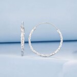 Stříbrné náušnice kruhy Francesca - průměr 21 mm, stříbro 925/1000, Stříbrná