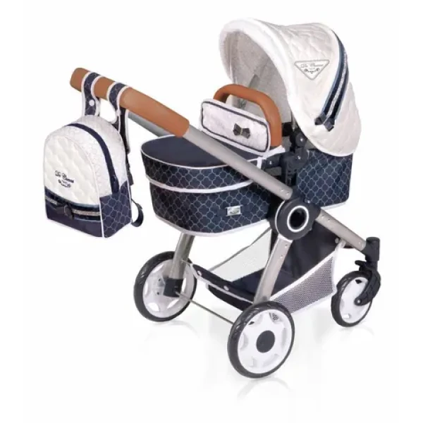 DeCuevas Skládací kočárek pro panenky 3 v 1 s batůžkem TOP Collection 2020 - 70 cm
