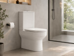 CERANO - WC kombi Vereto, Rimless - bezokrajové splachování + PP sedátko - spodní/zadní odpad - bílá lesklá - 80,5x37,5 CER-667757