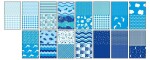 Papíry s potiskem A4 80g BLUE, 30 motivů v odstínu modré, 15ls
