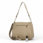 Stylová dámská kožená crossbody kabelka Dawn, taupe