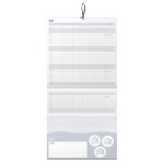 Busy B Rodinný nástěnný kalendář Large Birds 2026, modrá barva, papír