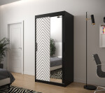 Šatní skříň Abi Jodelka 2 Barva korpusu: Dub artisan, Rozměry: 100 cm, Dveře: Bílá mat