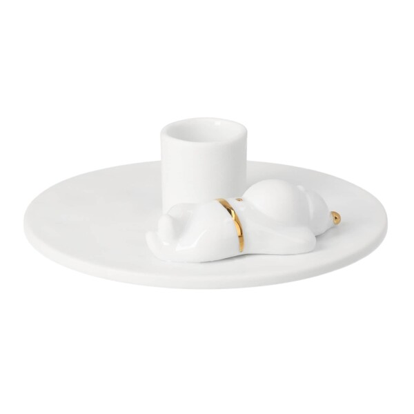 Räder Porcelánový svícen Santa Stargazing, bílá barva, porcelán