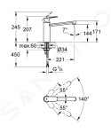 GROHE - Eurosmart Cosmopolitan Páková dřezová baterie, chrom 30193000