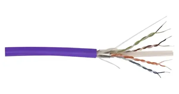 Digitus CAT 6 F-UTP fialový / Instalační kabel / 100 m / AWG 23/1 / 250 MHz / Eca (DK-1623-VH-1)