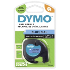 Dymo originální páska Dymo S0721650, černý tisk/modrý podklad, 12mm, LetraTag páska