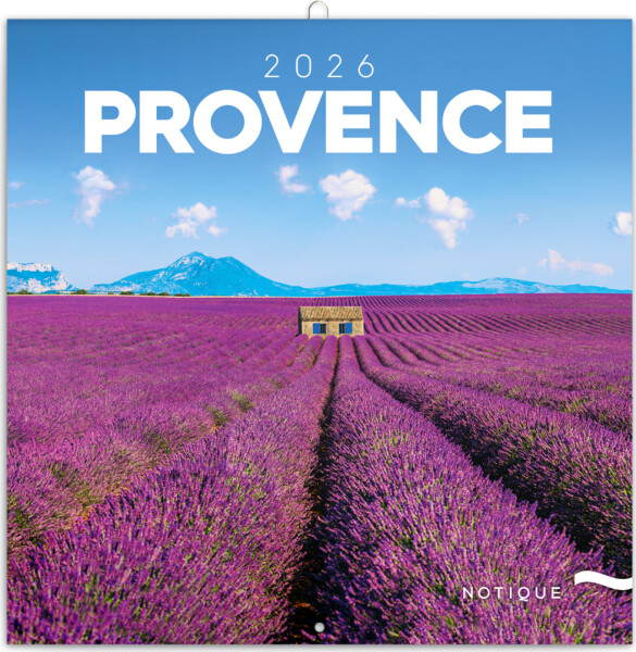 NOTIQUE Poznámkový kalendář Provence 2026, 30 x 30 cm