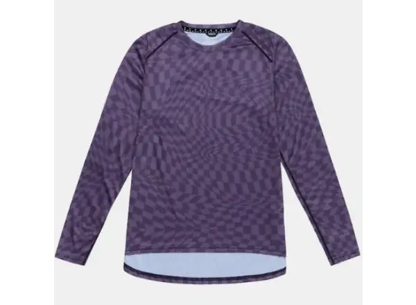 Troy Lee Designs Lilium Twisted Checkers dámský dres douhý rukáv Deep Purple vel. XS